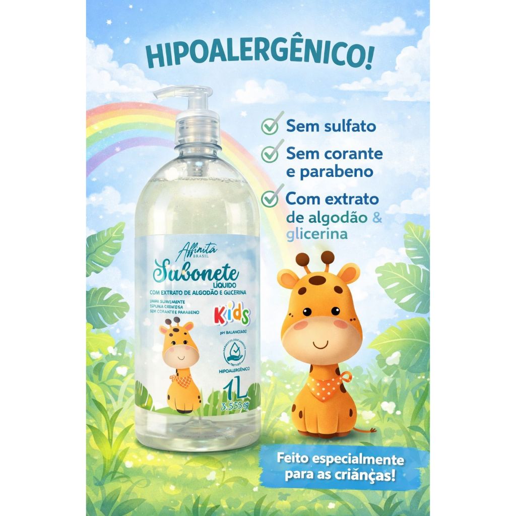 Sabonete Infantil Glicerinado Hipoalergênico 1L