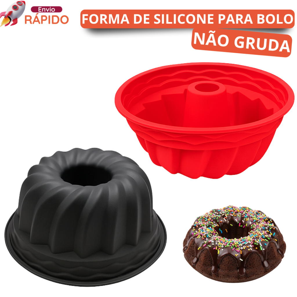 Forma de Silicone Antiaderente Disponível 1/2/3 Un Airfryer Forno Microondas Maleável Bolo Pudim