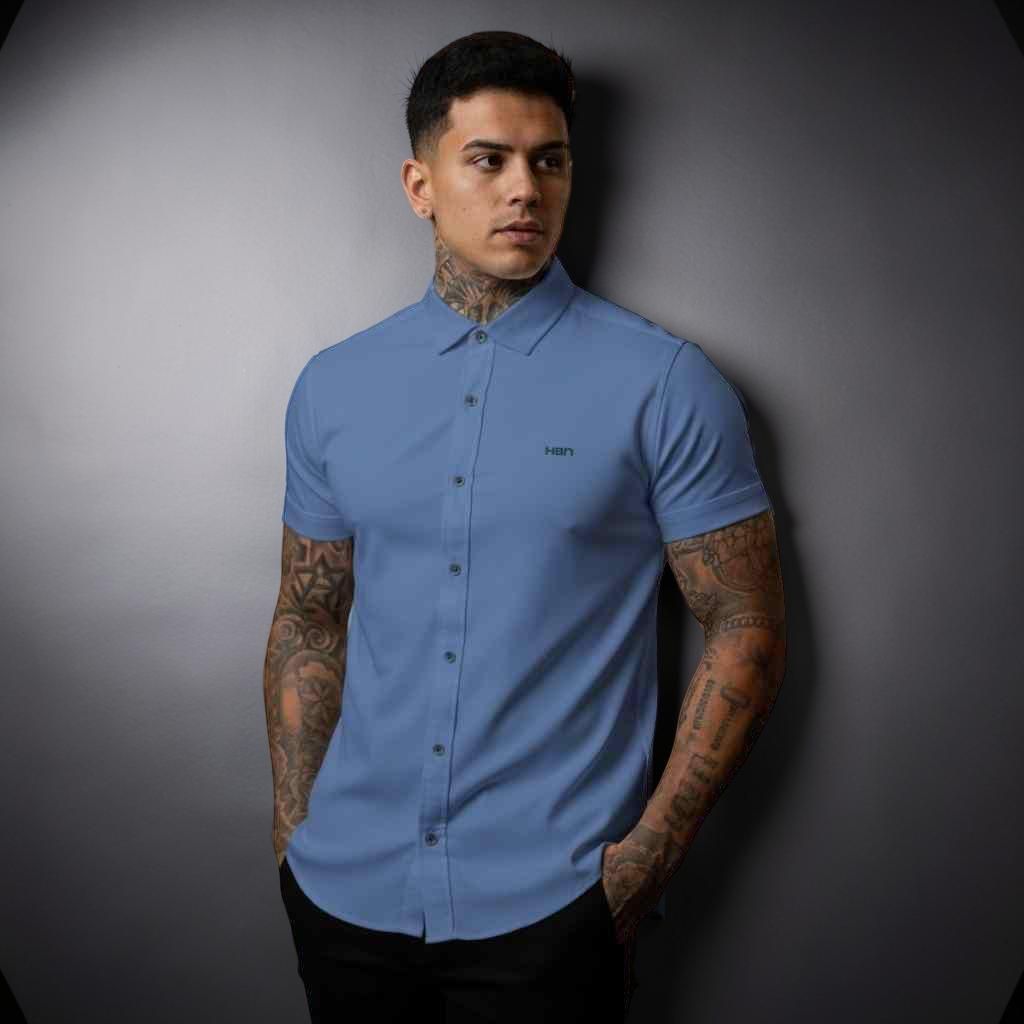 Camisa Masculina Viscose com Elastano | Não Amassa, Casual e Confortável | Lecoutt