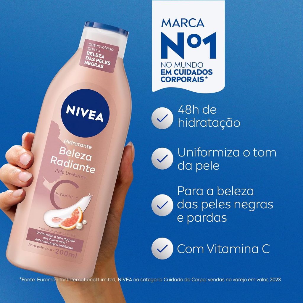 NIVEA Hidratante Corporal Beleza Radiante Pele Uniforme 200ml · foto 2