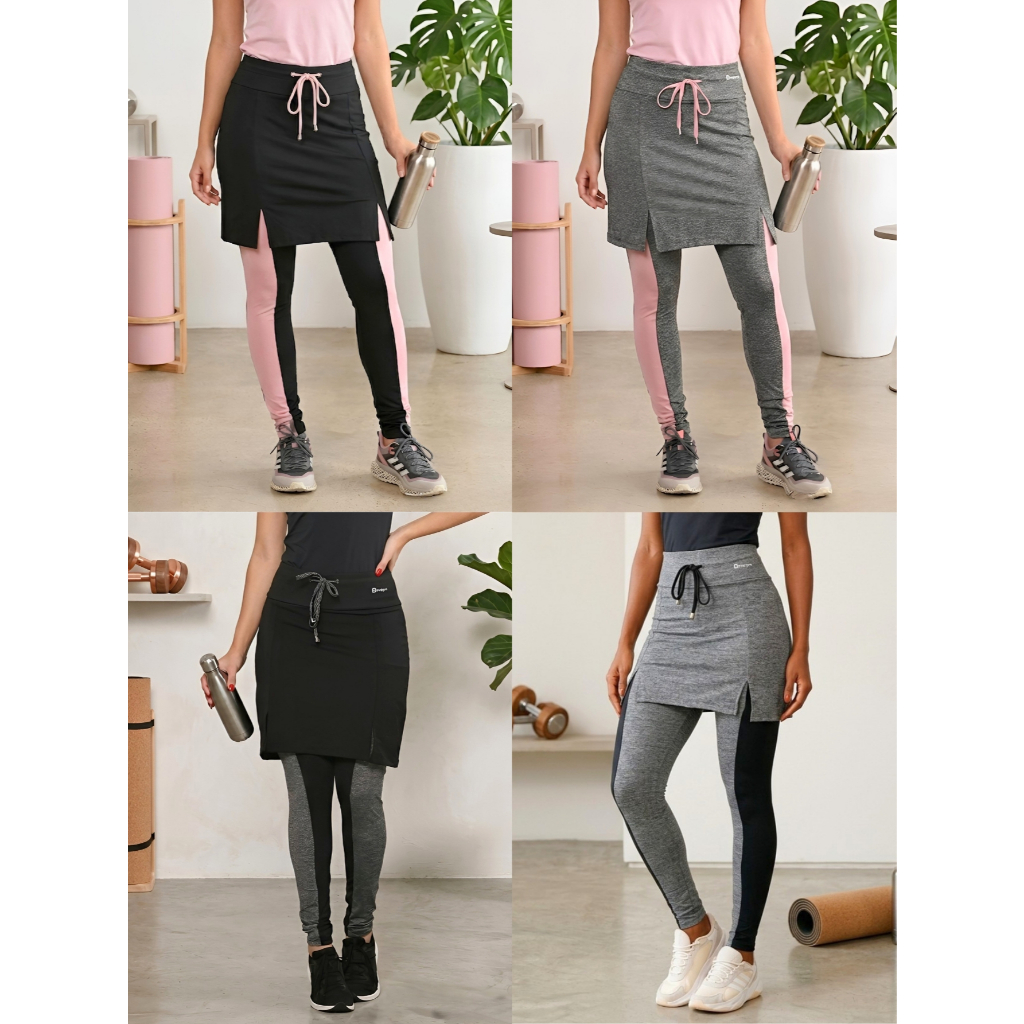 Legging Saia Feminina com Bolsos embutidos Suplex Anagrom Moda Evangélica Fitness