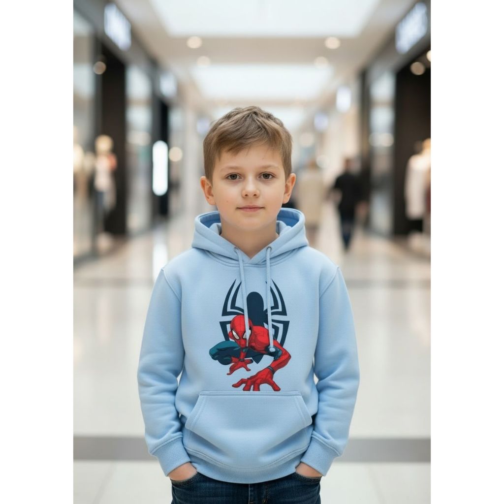 Moletom Blusa de frio Com Capuz Infantil Meninos Homem Aranha Flanelado 02 ao 12 envio Imediato!