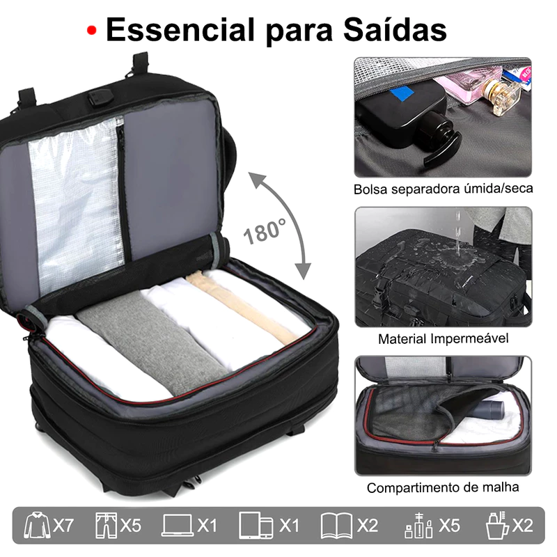 Mochila de Viagem Impermeável e Reforçada — foto 6