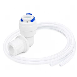 Conector Cotovelo Engate Rápido Mangueira 3/8 para Rosca 1/2 + Mangueira 3/8 de 2 Metros