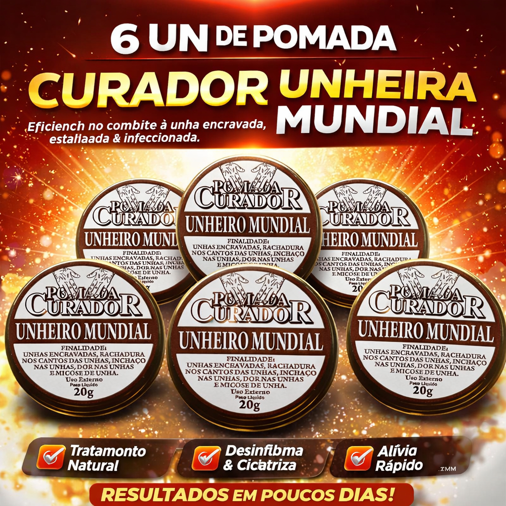 12 UN Pomada Curador Unheira Mundial - 20g