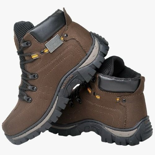 Bota Masculina Coturno Unissex Adventure De Lona Sola Borracha