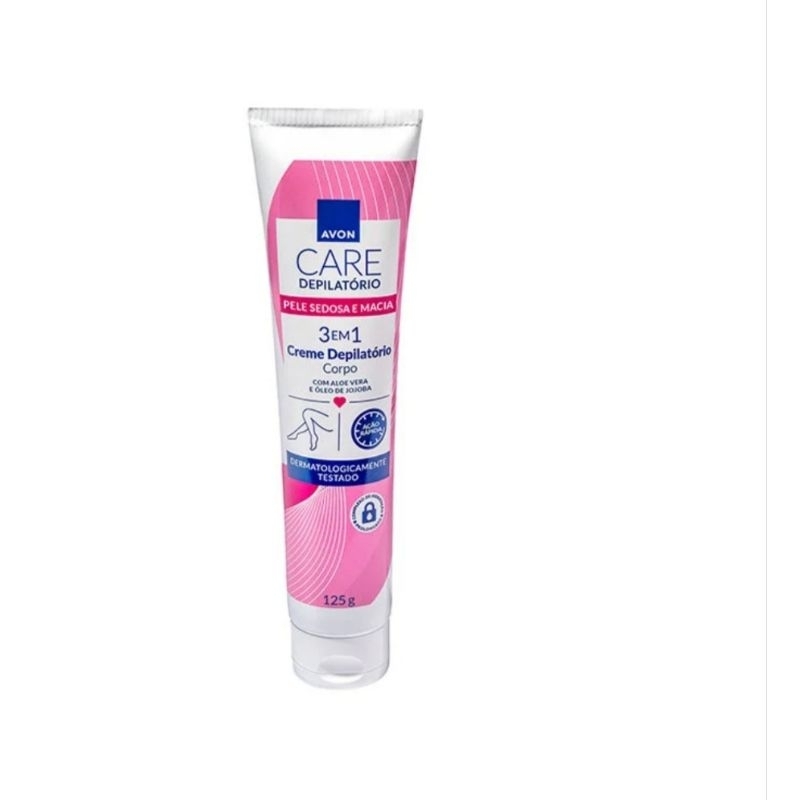 Creme Depilatório Avon Care 3 em 1 125g - Pele Sedosa e Macia, Hidratação e Nutrição