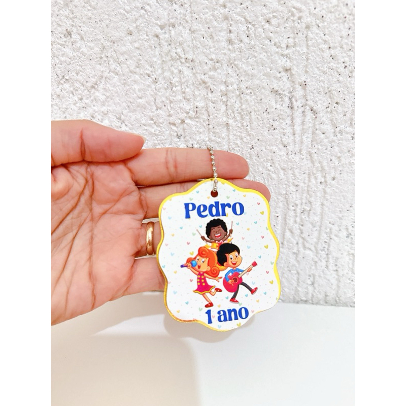 Tag Apliques Personalizados 3D para Lembrancinha | 3 Palavrinhas | Etiqueta Festa Infantil | Qualquer Tema