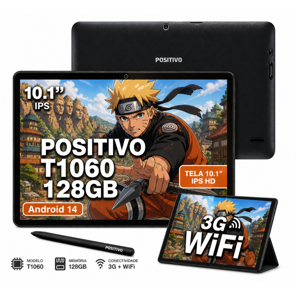 Tablet 10.1" com rede móvel 3G 32gb preto 2GB de memoria RAM WIFI