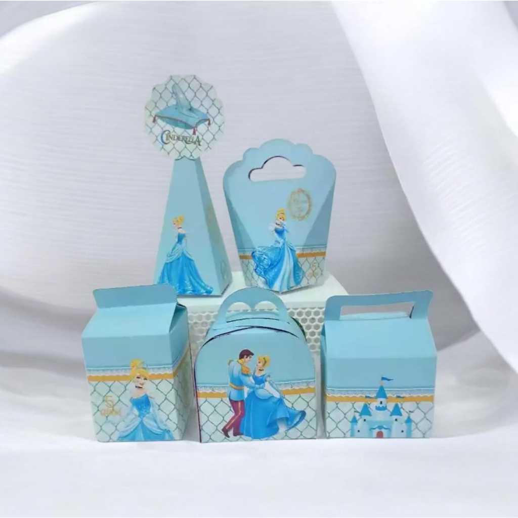 Kit Caixinhas Personalizadas Cinderela Festa Aniversário Lembrancinhas Personalizados