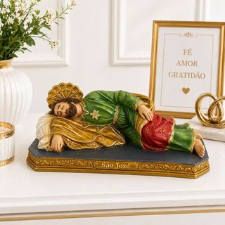 Imagem São Jose Dormindo Gesso Premium 12cm