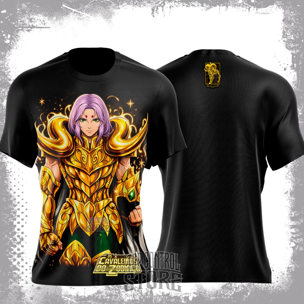 Camiseta  Personalizada 12 Cavaleiros de Ouro CDZ Gold Saint Camisa Anime Dri Fit