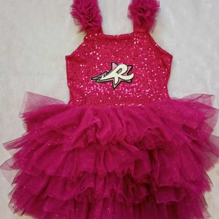 VESTIDO TUTU INFANTIL PAÊTE TURMA R