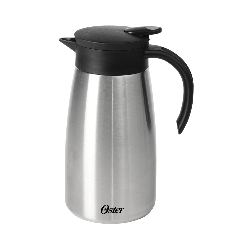 Garrafa Térmica Oster Casselbeck 1L Aço Inox, Mantém Quente 6h, Frio 12h e Tampa