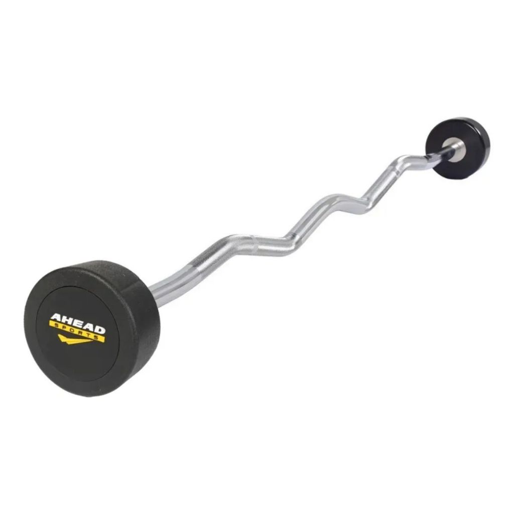 Barra Montada W Ahead Sports Peso Fixo 7,5kg a 20kg Maciça Profissional Academia