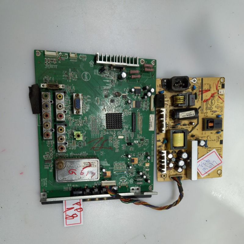 PLACA PRINCIPAL AOC MODELO L19W931 USADA  COMPATÍVEL + FONTE BRINDE