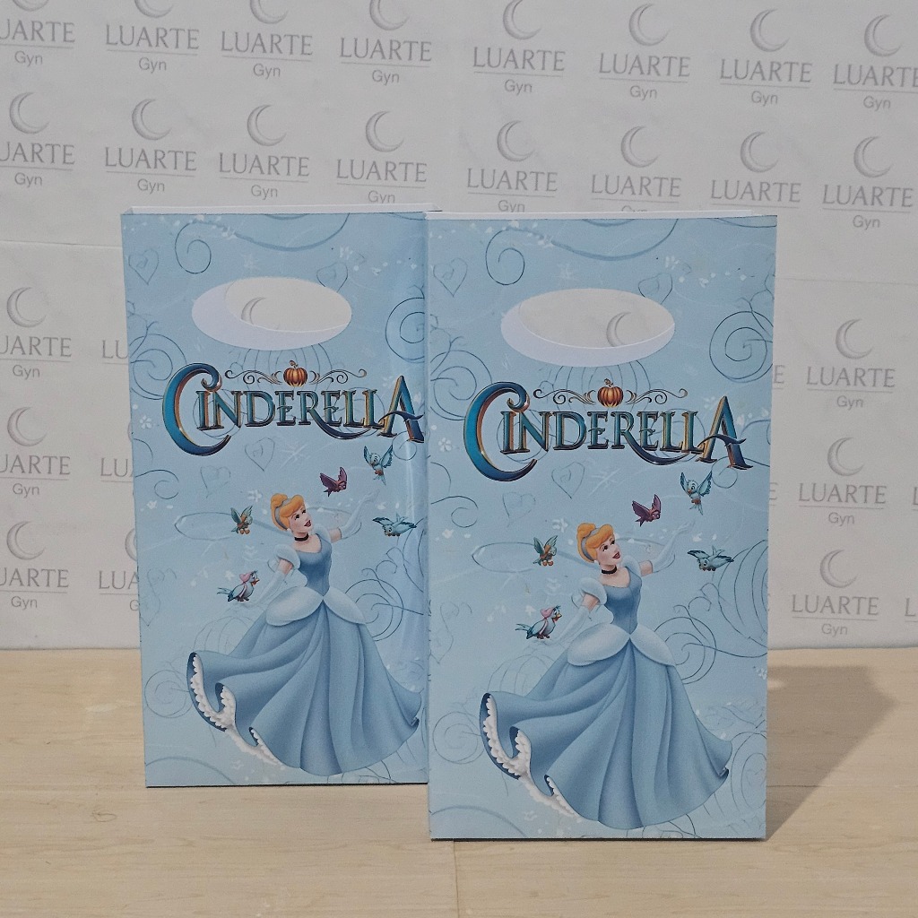Sacolinhas G Personalizadas para Lembrancinha Festa Infantil CINDERELA /PEGUE E MONTE