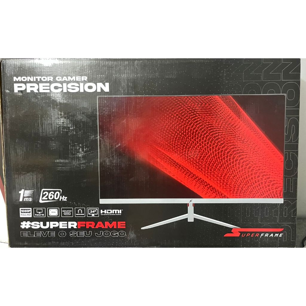 🔥 Monitor Gamer SuperFrame Precision 24” 260Hz – Desempenho Profissional para Jogos Competitivos! 🔥