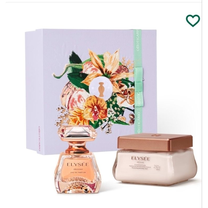 Presente Dia Dos Namorados Elysée Eau de Parfum + Creme Acetinado + Lenço Florido Exclusivo O Boticário