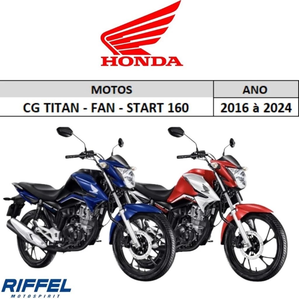 Detalhes do Kit Relação Transmissão Riffel sem retentor CG 150 160 Titan/ Fan/ Start