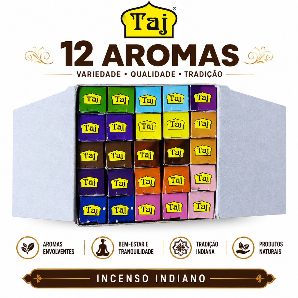 Imagem Incenso Indiano 25 Caixinhas Sortido 12 Aromas Atacado