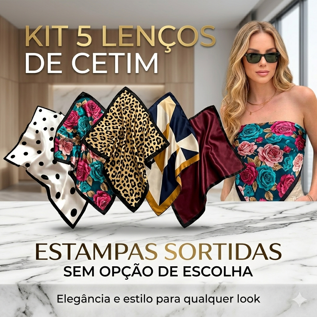 Atacado 5 unidades 90x90CM Lenço Flor Estampado Cetim Bandana Lenço Top Moda Feminina Echarpe Seda