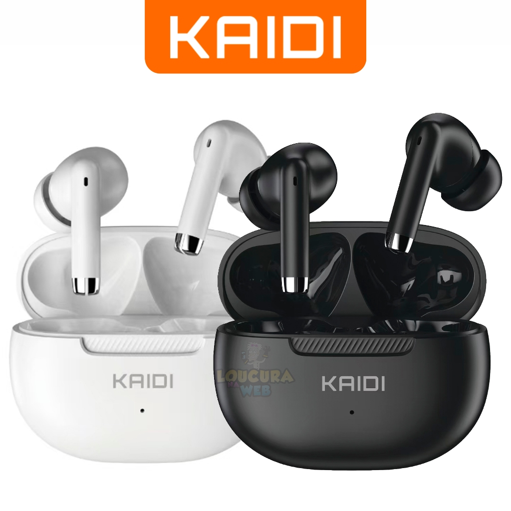 Fone de Ouvido Original 13 Bluetooth 5.3 Kaidi TWS Sem fio potente  kd-767 kd 767 com borrachinha