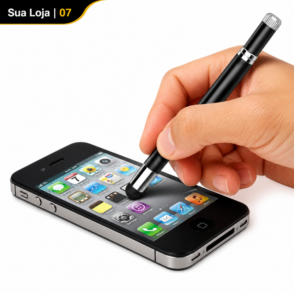 Caneta Stylus Touch Universal para Celular e Tablet | Mais Precisão e Conforto