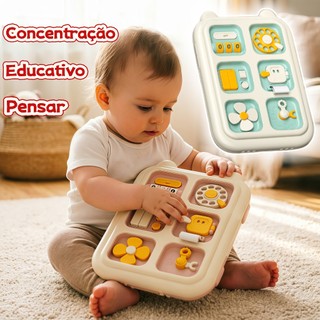 6 em 1 Busy Board Montessori Brinquedo Sensório Educativo Fidget de Aprendizagem para Crianças presente