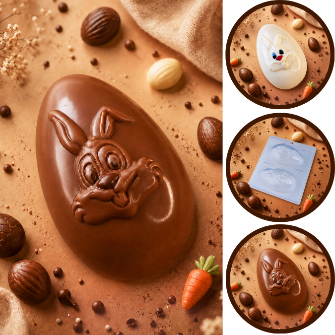 1~10 Forma BWB ovo de pascoa chocolate simples ovo coelho 250g cod 700. (CHOCO)