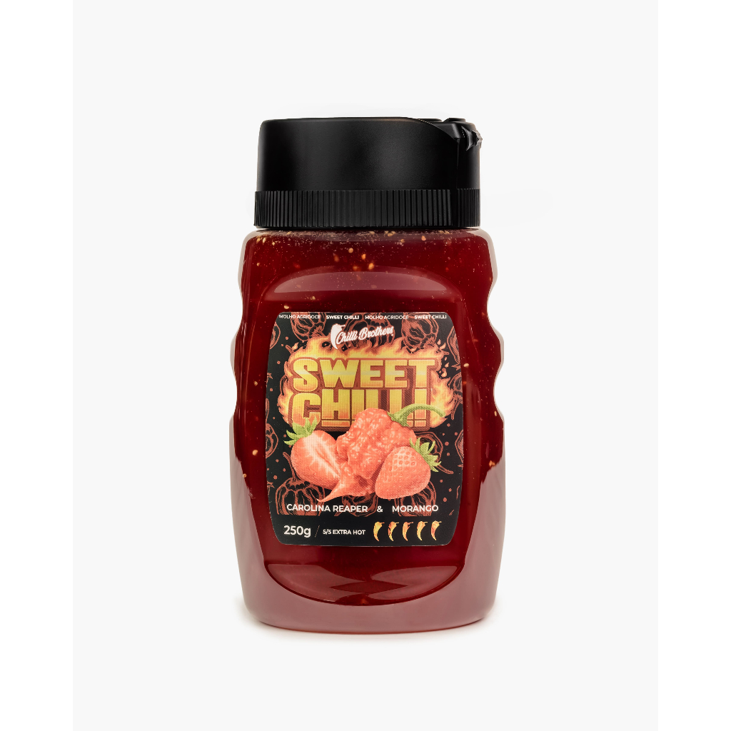 Molho Agridoce Sweet Chili de Morango com Pimenta Carolina Reaper Red 250g - Chilli Brothers