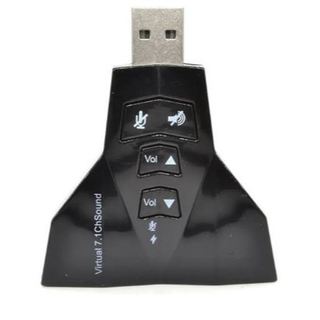Adaptador Placa de Som USB 7.1 Virtual Channel para PC e Notebook MJ