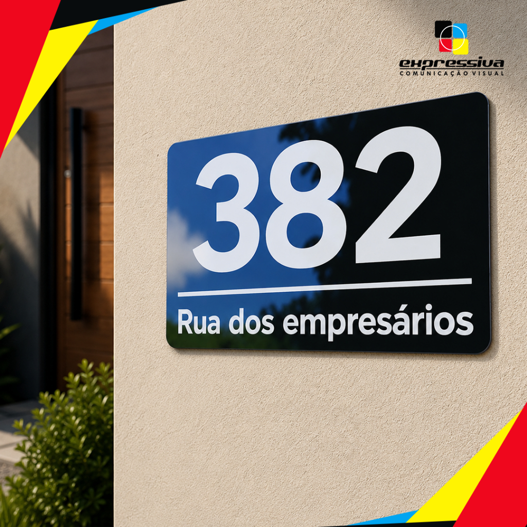 Placa de Número Residencial Personalizada! Casa Apartamento Empresa • Placa de Endereço, numeração e mais!