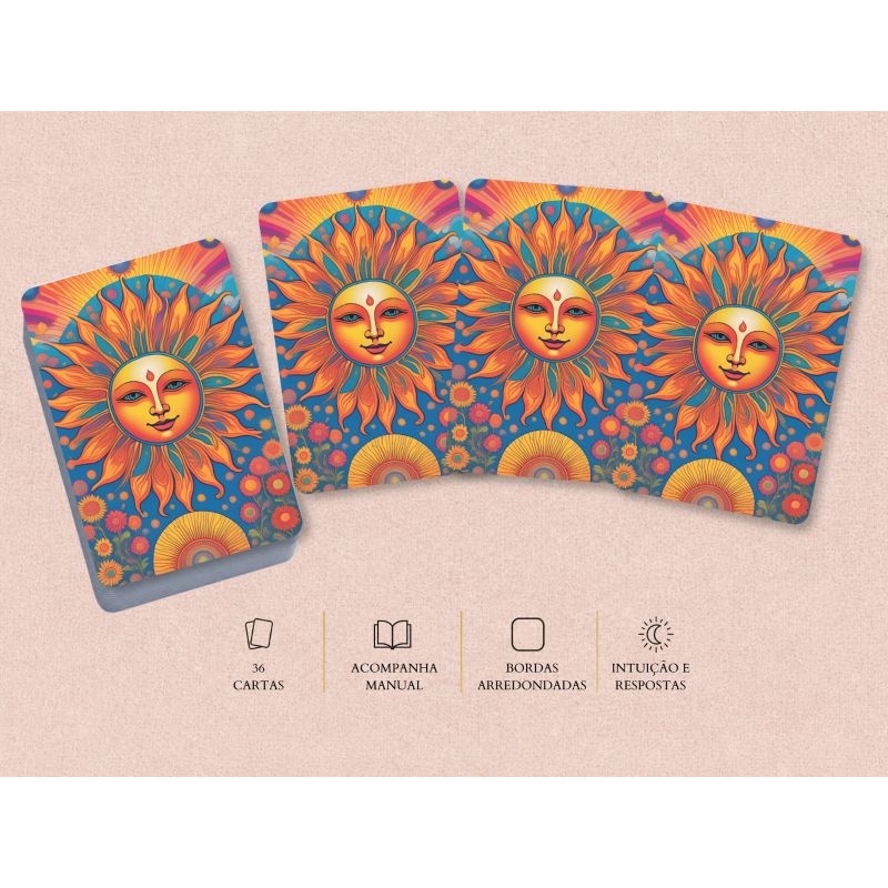 Com Carinho, Cogumelo –Tarô Baralho Cigano Lenormand Psicodélico com 36 Cartas