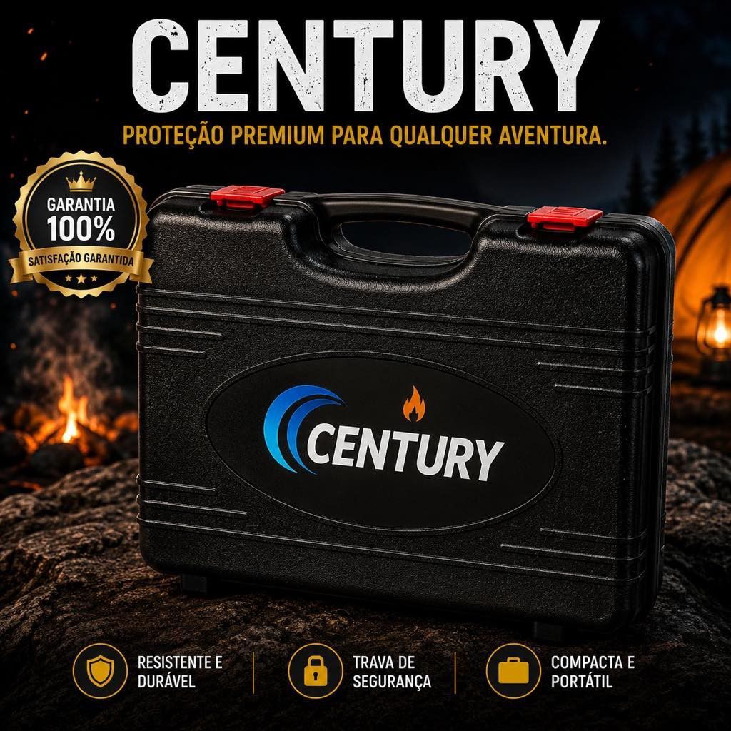 Maleta Portátil CENTURY™ Premium Reforçada Para Camping Pesca Churrasco Trilha e Aventuras Outdoor