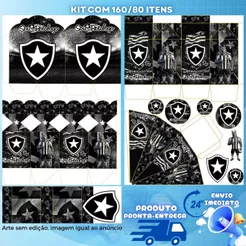 KIT LEMBRANCINHAS TEMA BOTAFOGO COM 160/80 ITENS - ENVIO 24H