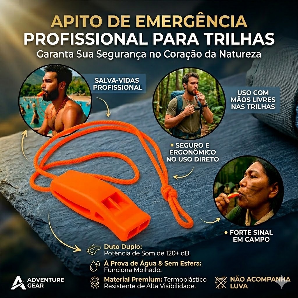 Apito De Segurança Emergência De Alta Potência Esportes Trilha Camping Pesca