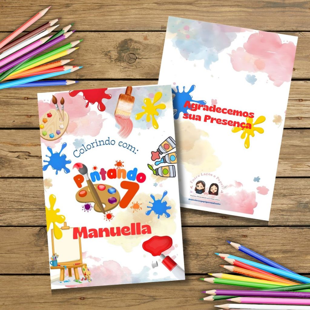 Lembrancinha Pintando o 7 Festa Infantil | Livrinho para Colorir Personalizado/ FESTA INFANTIL/ANIVERSÁRIO