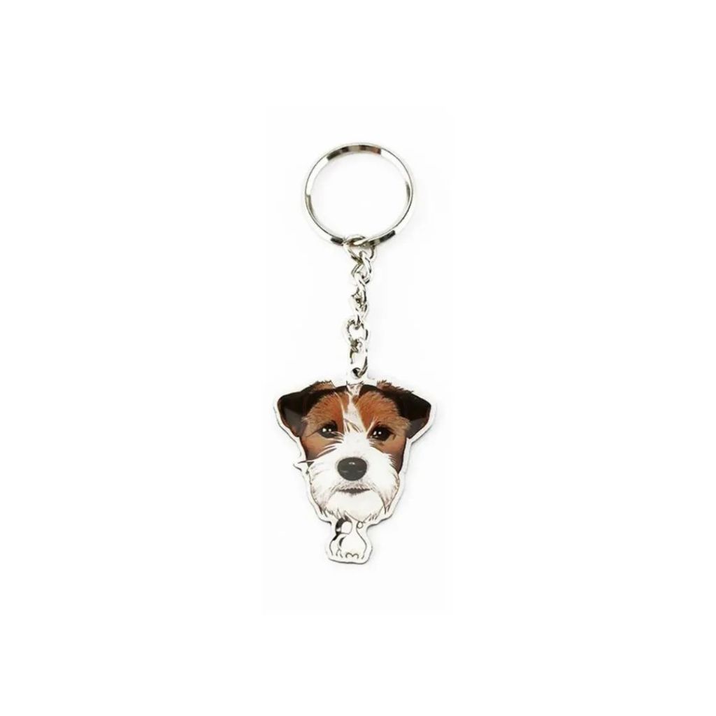 Chaveiro de Metal Heads Cachorro Raça Jack Russel