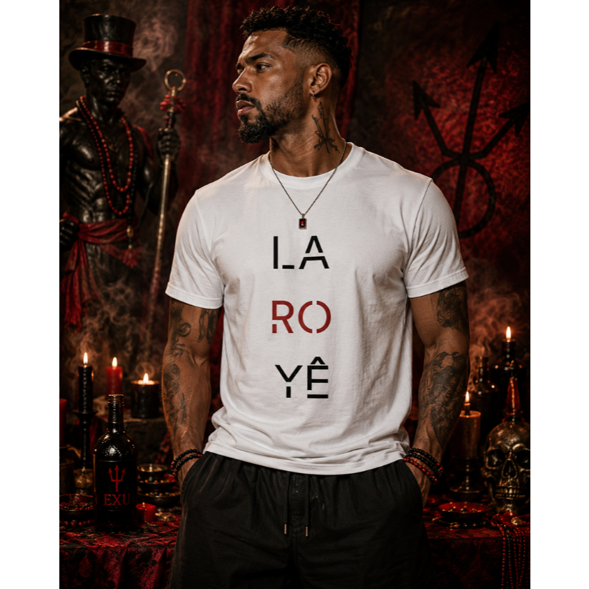 Camiseta Umbanda Laroyê Exú e PombaGira - Umbanda Candomblé - Unissex
