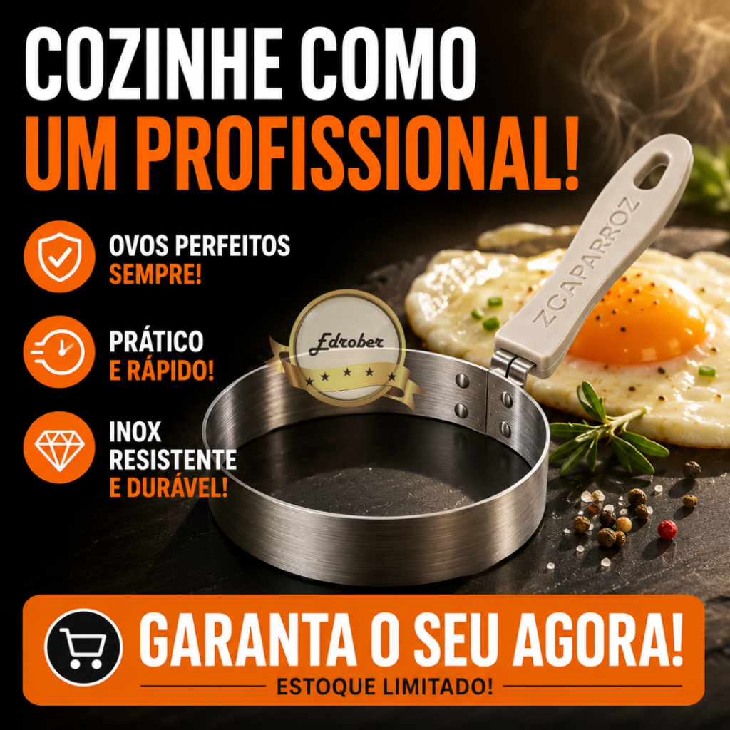 Modelador Ovo Frito Inox Forma Redonda 11cm Aro Para Ovo Hambúrguer Panqueca Cozinha Gourmet