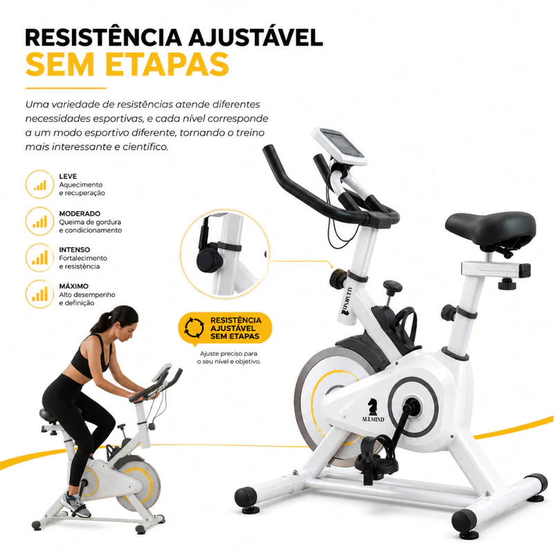Bike Ergométrica Fitness com Painel Digital e Squeeze 120kg — foto 4