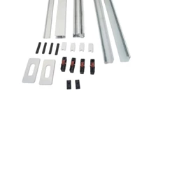 Kit Pia Estrutura Porcelanato Vidro Gabinete 1,80 Largura (Bi Partido) X 1,00 Altura