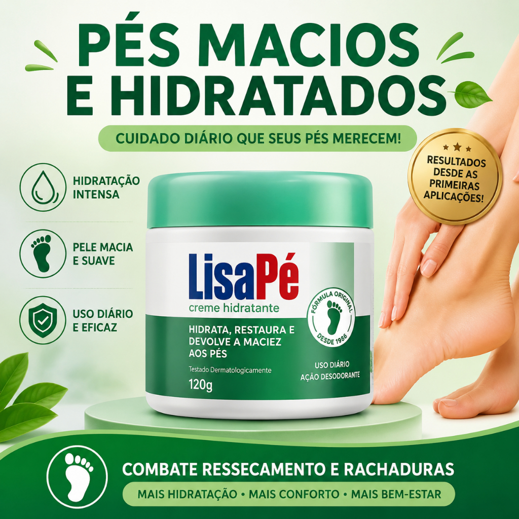 Creme Lisa Pé Relax Bio Soft 120g - Hidratação Intensa e Ação Desodorante