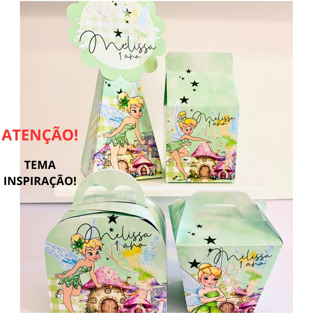PEGUE E MONTE - Caixinhas Personalizadas SININHO - festa lembrancinha aniversário infantil