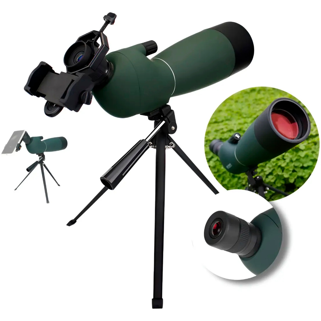Monóculo Luneta 20-60x60 Mira de Observação Espotagem Com Tripé