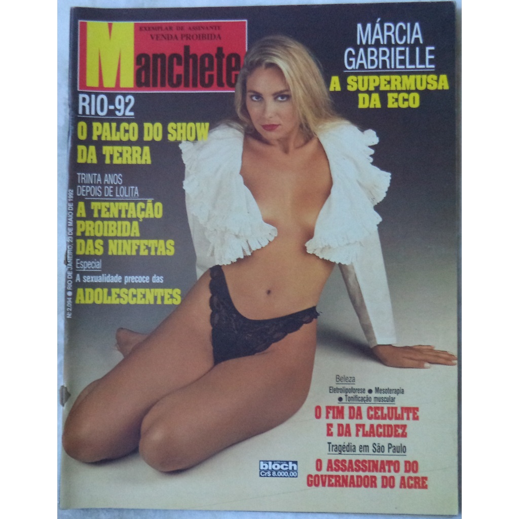 Revista Manchete N° 2094 - Capa Márcia Gabrielle Supermusa