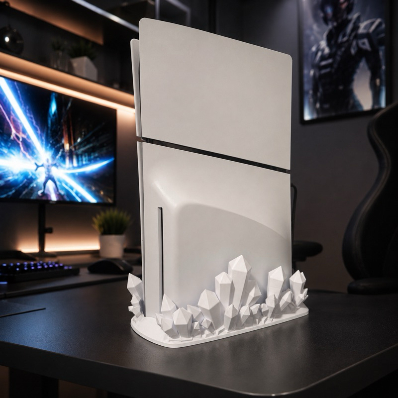 Suporte PlayStation 5 Compativel Slim Mídia Digital Moderno Base Vertical Consoles Ps5 Gamer Videogame Mesa Ventilado