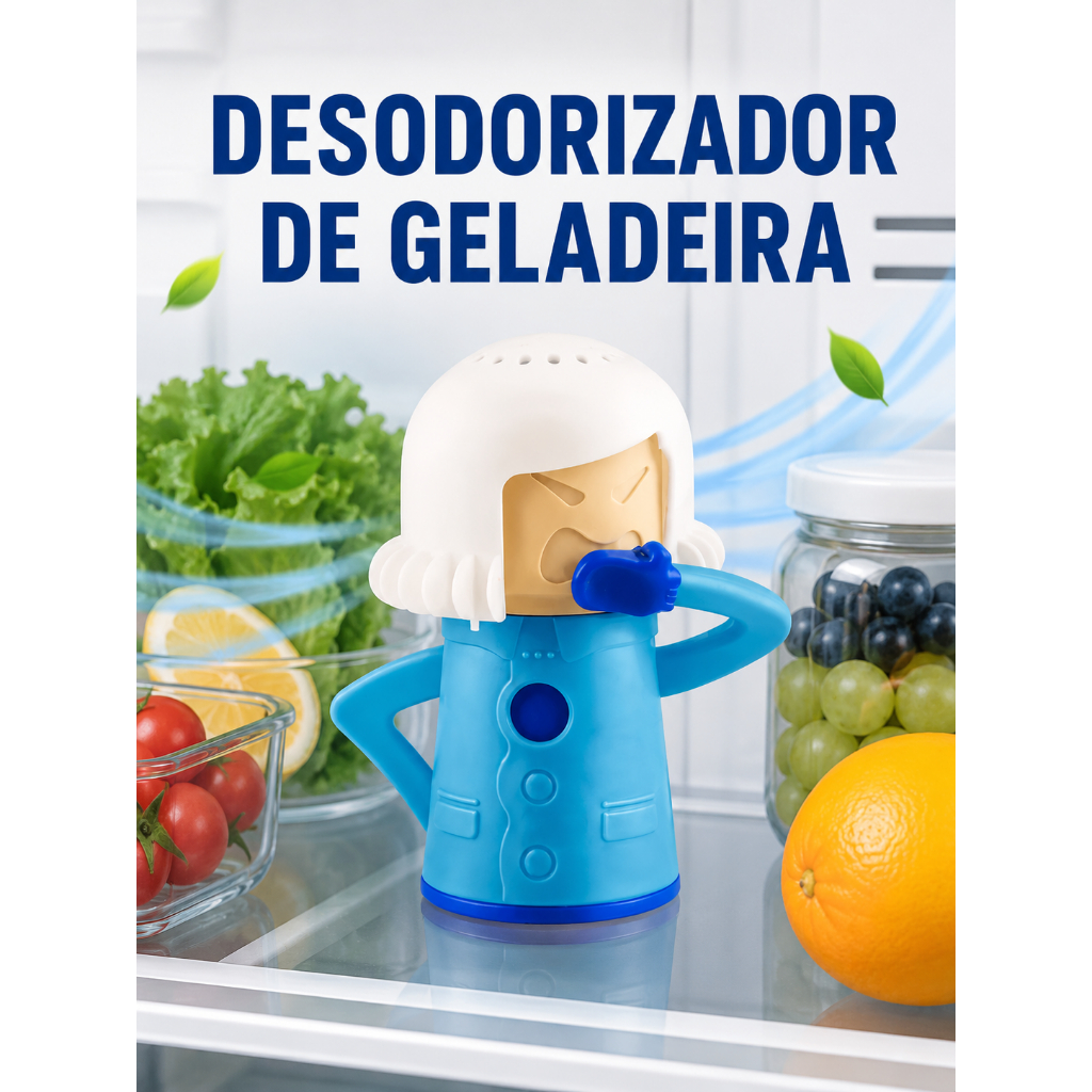 Desodorizador de Geladeira com Bicarbonato | Elimina Mau Odor e Mantém os Alimentos Mais Frescos