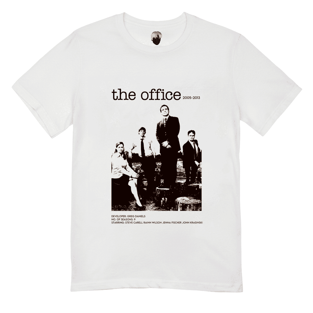 Camiseta Personalizada The Office Poster Minimalista Série De TV Camisa Casual Retro Estética Tumblr Streetwear Geek